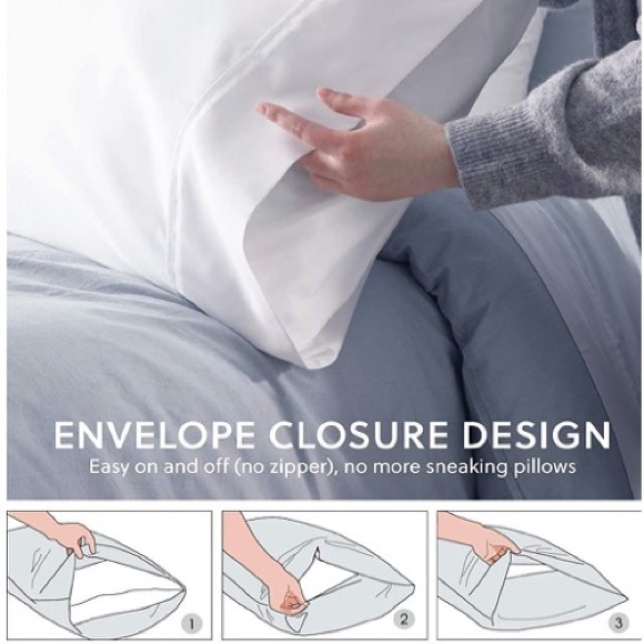 300 TC Cotton Pillow case Queen in White - Picture 2 of 2